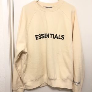 Essentials Cream Crewneck Sweatshirt